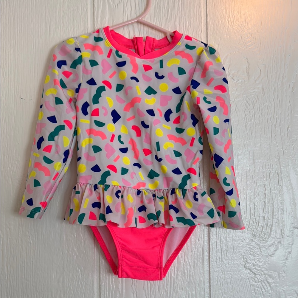Cat & Jack Colorful Kids Swimwear Long Sleeve 3T